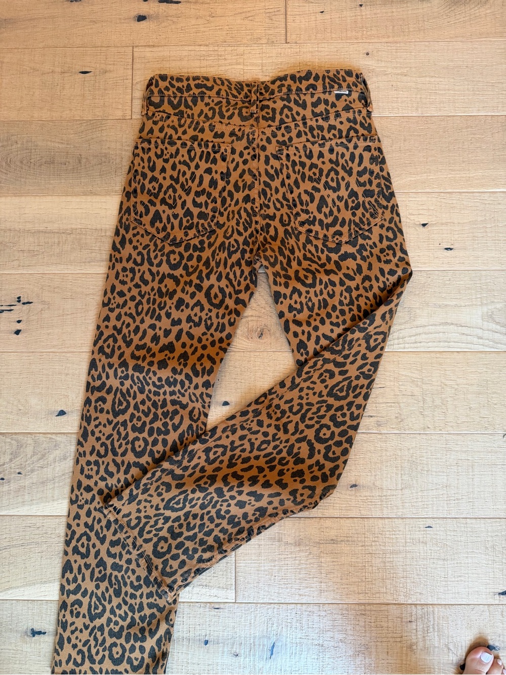 MOTHER Leopard Print Brown and Black Skinny Jeans - Picture 2 of 3